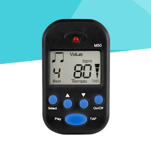 Digital Metronome Tuner For Guitar With Lcd Screen & Clip - Black 2