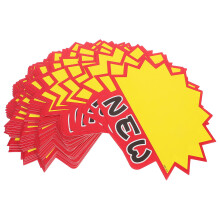 200Pcs Yellow Retail Price Labels Strong 230G White Card for Store Use