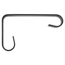 6.6 inch black iron 90 degree wall mount hook for bird cage gardening