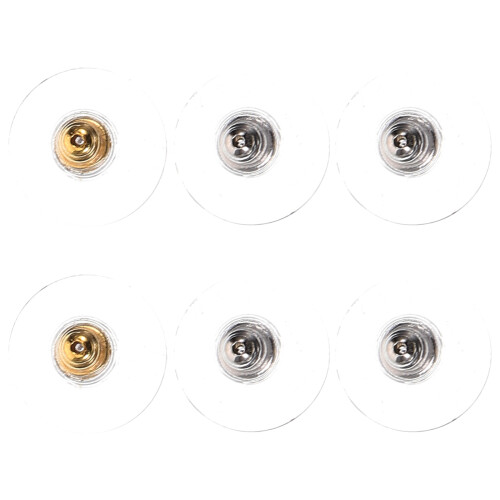 3Pairs Silicone Earring Backs Durable Ear Stoppers Assorted Colors