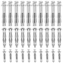 30Pcs Silver Galvanized Steel Hollow Wall Anchors for Drywall Repair