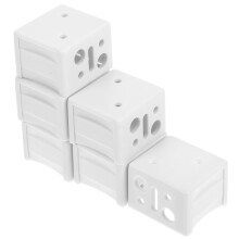 6St Witte Kunststof Mini Jaloeziebeugels Voor Raamdecoratie Thuis