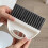 1Set Plastic Mini Dustpan and Brush Set White for Tabletop Cleaning 8