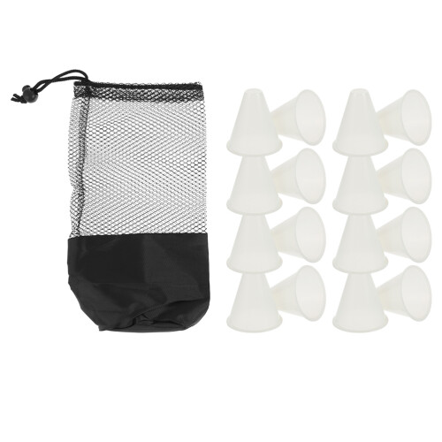 1Set White Outdoor Roller-Skating Training Cones Pe Marker Set 2