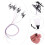 4Pcs ABS Miniature Wall Lamp Model Black for Sand Table Decor 9