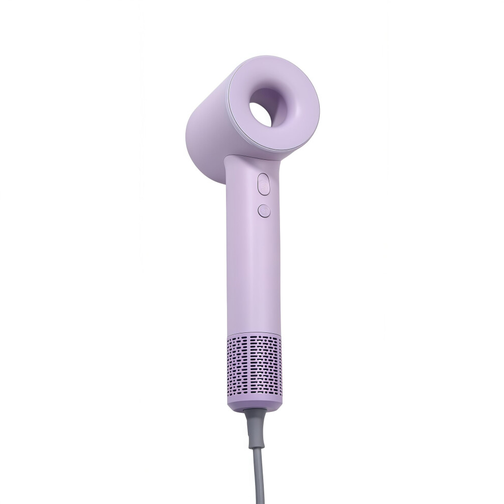 Purple Professional Ionic Hair Dryer 1600W Speed With 8 Speeds Negative Ion Quiet Design