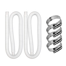 Pool Pump Hose 1.25' Diameter 59' Replacement Tube 2 Pack for Easy Pool Maintenance Fits Intex 603 637