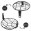 Black Iron Retro Mesh Headlight Protector Cover for Motorcycle Use 7