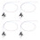 4Pcs ABS Miniature Wall Lamp Model Black for Sand Table Decor 4