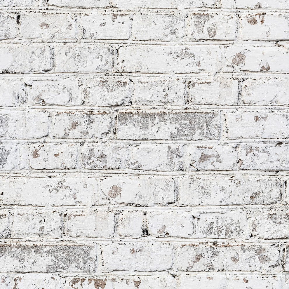 Peel And Stick Faux Brick Wallpaper Grey White 3D Textured Self Adhesive Removable Wall Covering 17.3'X78.8' 9113335519701