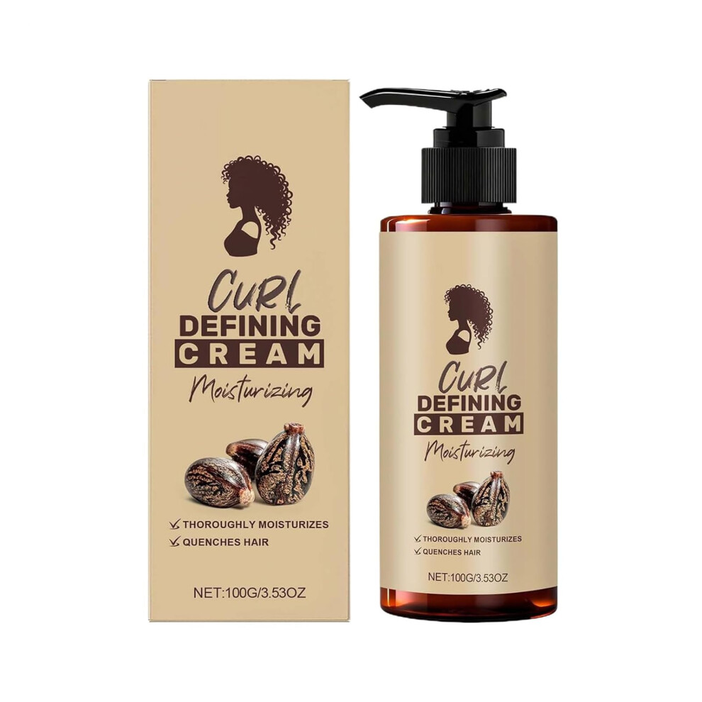 Cream Curl Defining For Curly And Wavy Hair, Antifrizz Styling, Humidity Resistant Soft Shine, 1Pc