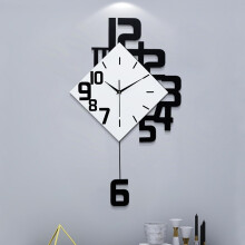 Modern Large Wall Clock with Pendulum, Silent Non Ticking Wooden Design for Living Room Bedroom