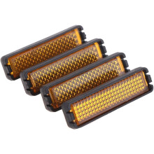 Yellow Bike Pedal Reflectors Set for Night Cycling Safety with WeatherResistant Secure Fit