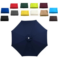 9FT 8Rib Patio Umbrella Replacement Canopy UV Resistant Waterproof Garden Cover Dark Blue