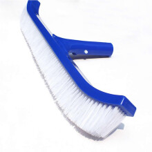 18 Inch Nylon Pool Brush with Curved Ends for Swimming Pool Wall and Tile Cleaning