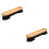 2Pcs Wooden Billiard Brush for Pool Table Felt Cleaner Light Brown 6