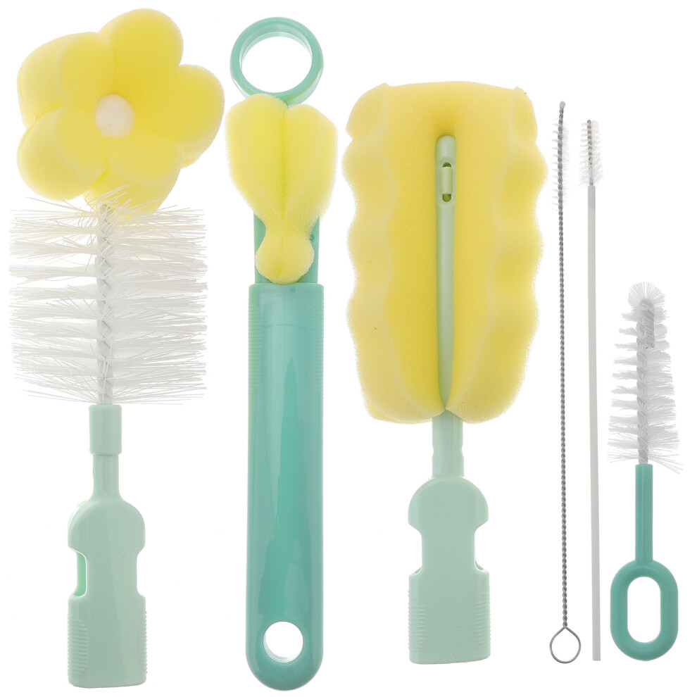 5-In-1 Bottle Cleaning Brush Set For Parents With Sponge Inoomp
