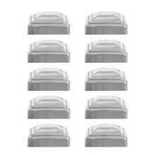 10Pcs Silver Iron Fence Post Caps 5x5 Square Cover for Home Railing