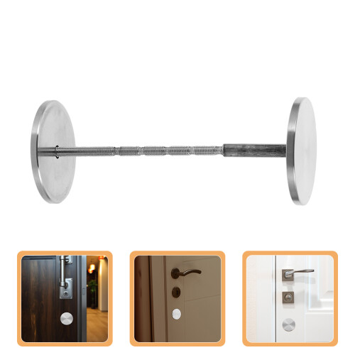 Silver Stainless Steel Door Hole Cover Plate for Enhanced Security 2