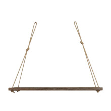 Coffee Wood Hanging Plant Shelf Rope Wall Shelf for Home