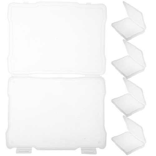 5Pièces Boîtes De Stockage Photos Polypropylène Transparentes