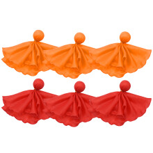 6Stk Sportliche Fußball Straf-Fähnchen Robustes Material Farbenmix