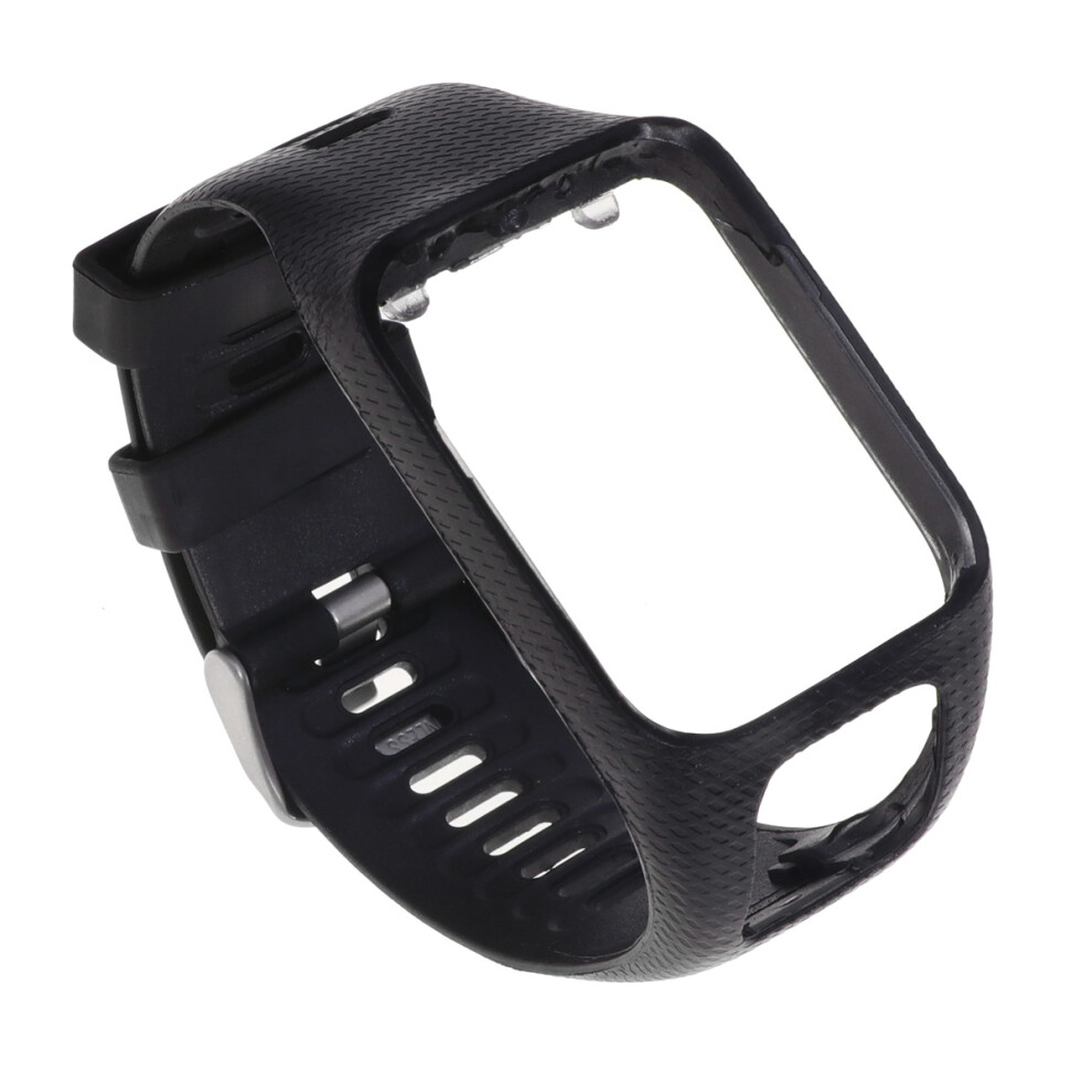 Durable Silicone Wristband Comfortable Smart Watch Strap Black 3171599065590