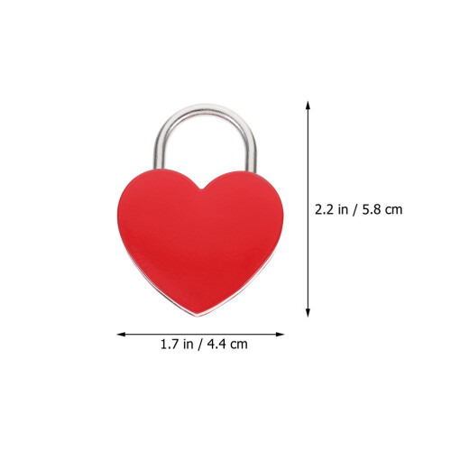 Unbranded  2 Sets Padlock Padlocks Combination Heart Creative With Key 2