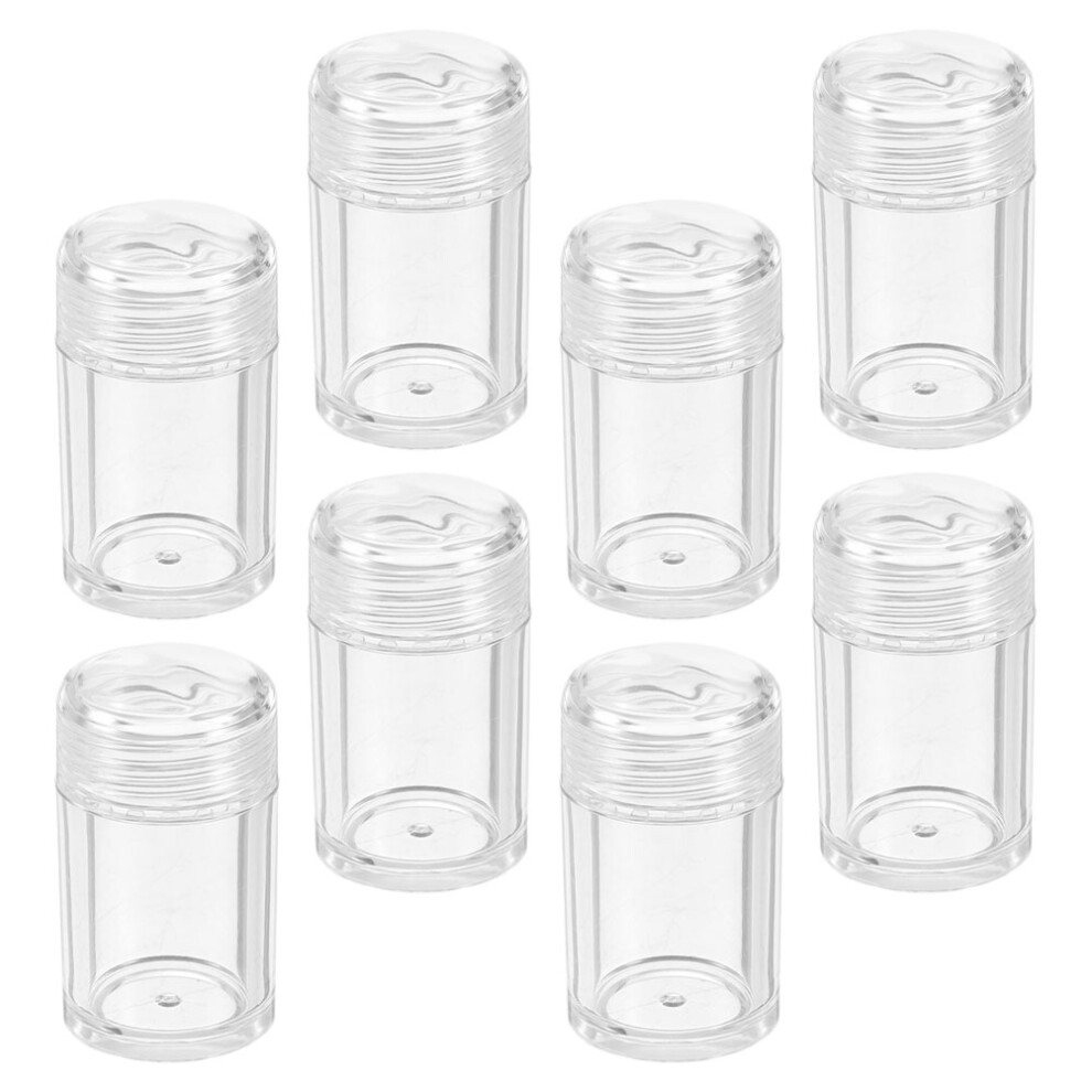 Iplusmile Body Powder Container Compact Makeup Storage Transparent 8Pcs