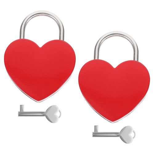 Unbranded  2 Sets Padlock Padlocks Combination Heart Creative With Key
