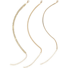 12Pcs Golden Chain Anklets Chunky Layered Ankle Bracelets Beach Decor