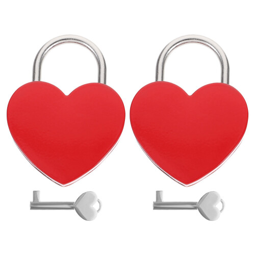 Unbranded  2 Sets Padlock Padlocks Combination Heart Creative With Key 1