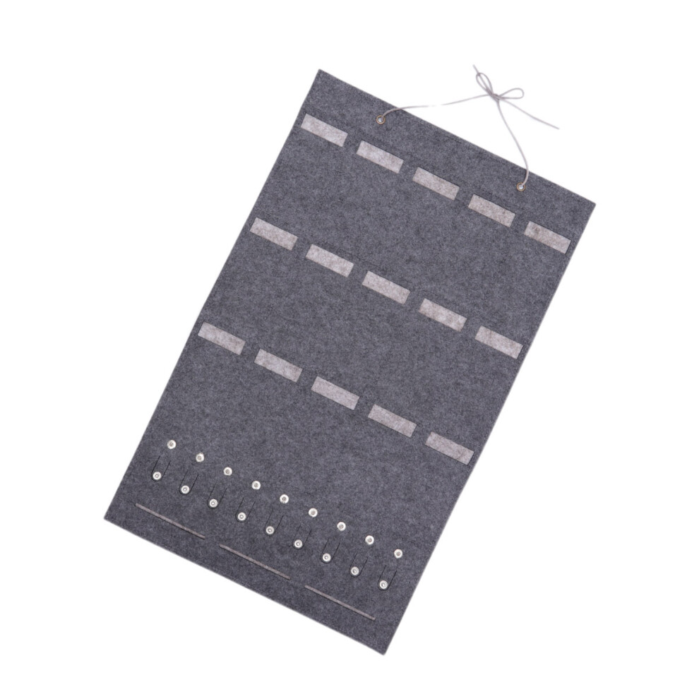 Totority Grey 1Pc Non Woven Sunglasses Storage Hanging Bag Organizer For Wall