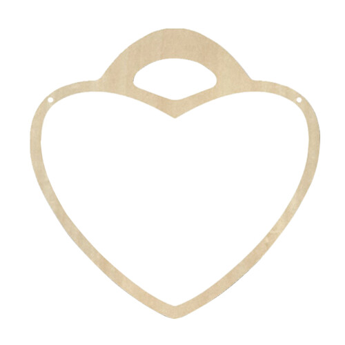 Light Yellow Hanging Acrylic Mirror with Wooden Frame and String