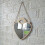 Light Yellow Hanging Acrylic Mirror with Wooden Frame and String 4