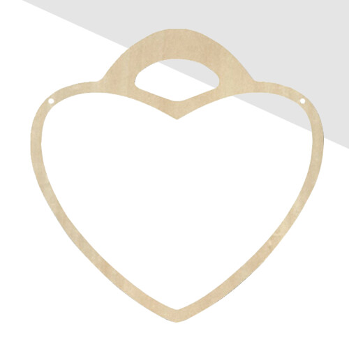Light Yellow Hanging Acrylic Mirror with Wooden Frame and String 1