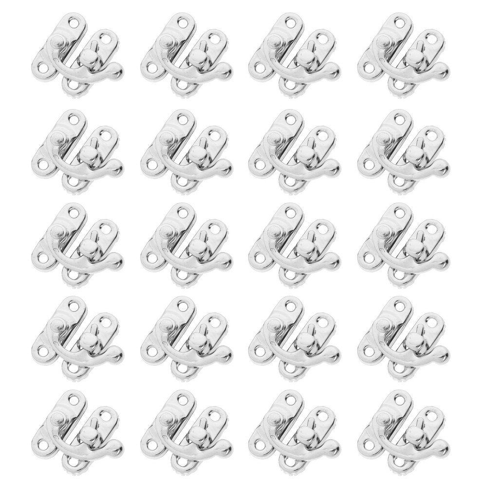 20Pcs Small Silver Iron Latches Vintage Cabinet Lock For Jewelry Boxes 3103962367819