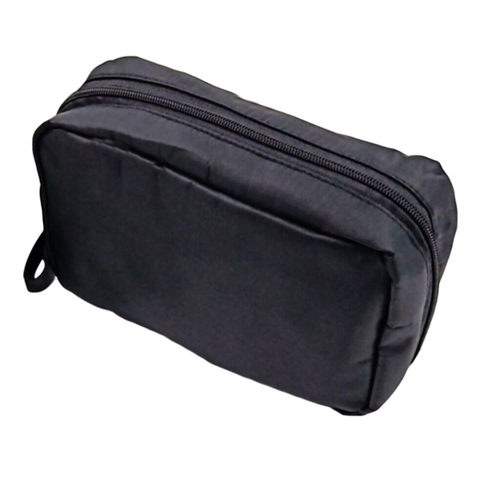 Aboofan Black 2Pcs Small Cosmetic Organizer Bags For Women Nylon Travel Makeup