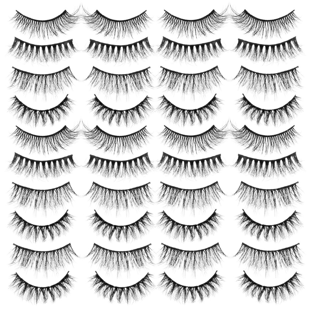Aboofan Full Lashes Strips False Eyelash Professional Design 20Pairs