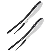 1Set Durable White Leather Accordion Strap Adjustable Instrument Belt