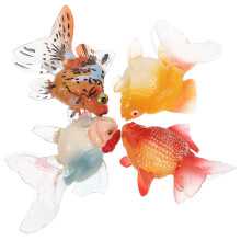 4Pcs Simulation Goldfish Models Plastic Fish Figurines for Home Decor