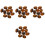 40Pcs Flat Back Chocolate Cabochons Stones for DIY Decorative Jewelry 5
