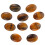 40Pcs Flat Back Chocolate Cabochons Stones for DIY Decorative Jewelry 1