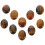 40Pcs Flat Back Chocolate Cabochons Stones for DIY Decorative Jewelry 2