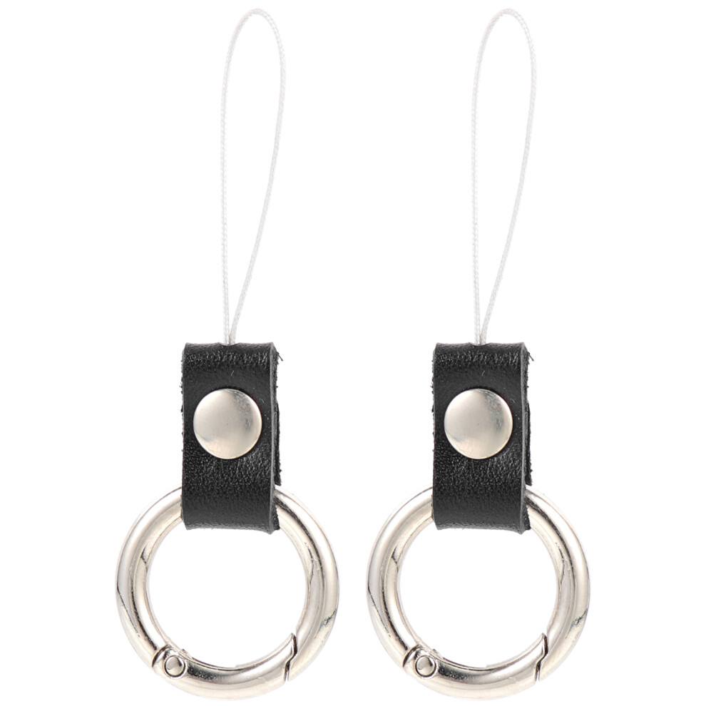 Safety Grip Cellphone Charm Strap For Travel 2Pcs Black 3163374528727