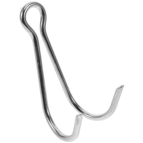 Crochet Double Acier Inoxydable Argent Durable Portable