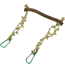 pet bird swing toy wooden parakeet cage hanging toy for parrot