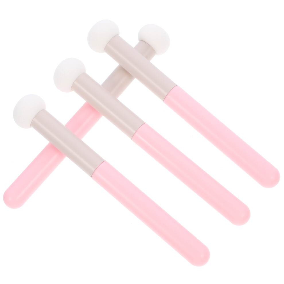 Vaguelly Pink 4Pcs Soft Beauty Sponge Set With Handle For Concealer Makeup