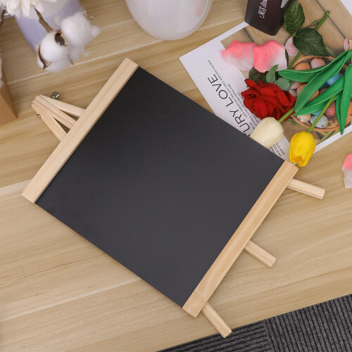 1Pc Wood Chalkboard Mini Blackboard Sign Durable Black Message Board 2