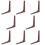 8 Pcs Solid Wood Shelf Brackets Wall Mounted Support For Coffee 9